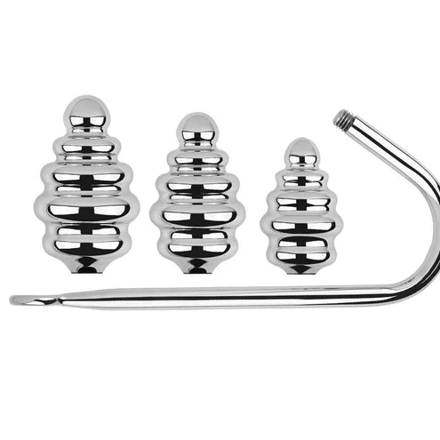 Anal Hooks GreatBenefit Screw-in Set Ribbed Anal 8826 Hook 0129